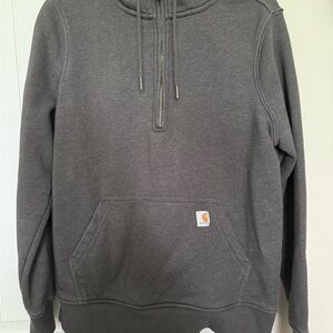 Carhartt Gray Zip Up Sweater with Fleece Lining